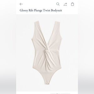 Grey Twist Front Bodysuit Abercrombie